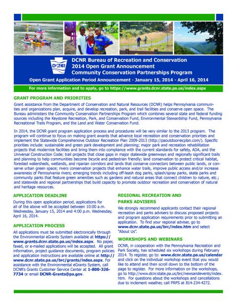 2014 dcnr brc grant workshop flyer page 1 