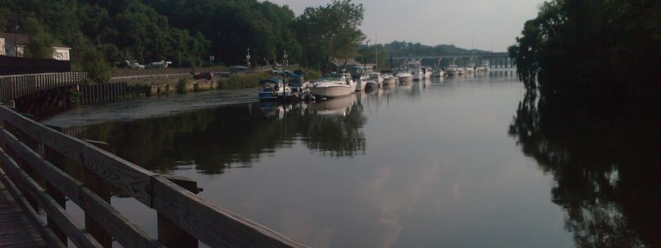  D&R Canal on RiverLINE RR Bridge