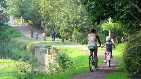 Riding bikes in the Landmark Towns