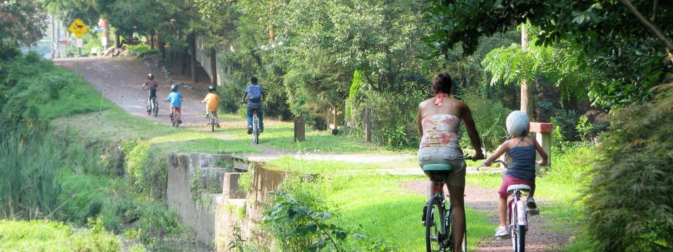 Riding bikes in the Landmark Towns